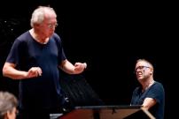 Philippe Herreweghe e Alexander Lonquich durante le prove
